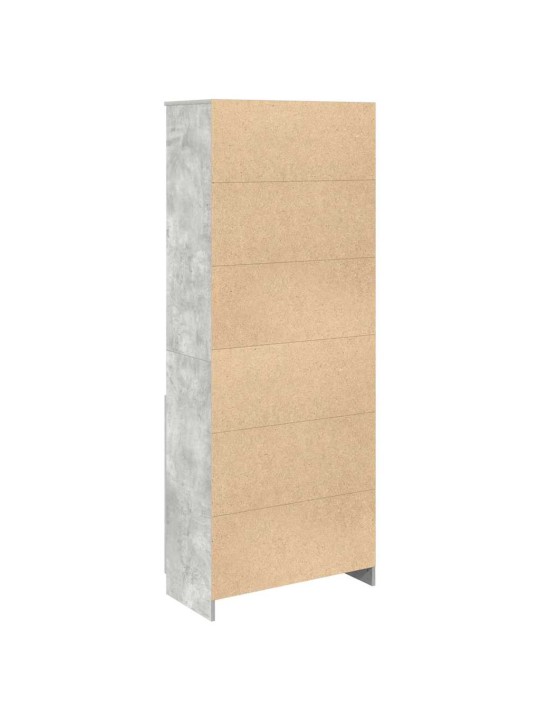 Kaappi betoninharmaa 70x35x180 cm tekninen puu