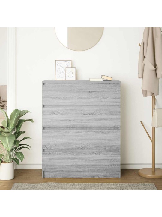 Senkki harmaa sonoma 80x35x99 cm tekninen puu