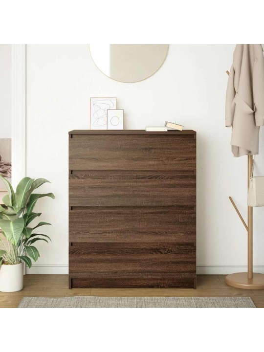 Senkki ruskea tammi 80x35x99 cm tekninen puu