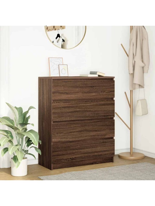 Senkki ruskea tammi 80x35x99 cm tekninen puu
