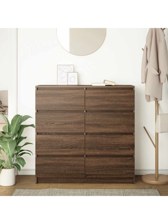 Senkki ruskea tammi 100x35x99 cm tekninen puu