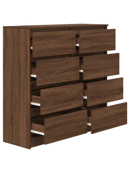 Senkki ruskea tammi 100x35x99 cm tekninen puu