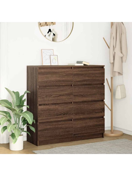 Senkki ruskea tammi 100x35x99 cm tekninen puu