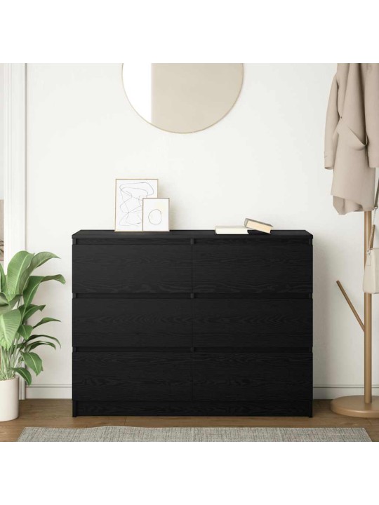 Senkki musta tammi 100x35x76 cm tekninen puu