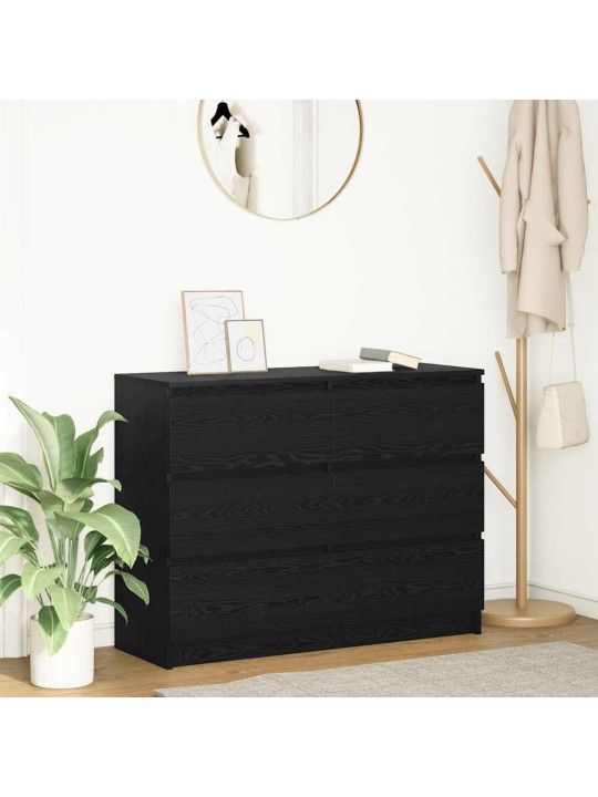 Senkki musta tammi 100x35x76 cm tekninen puu