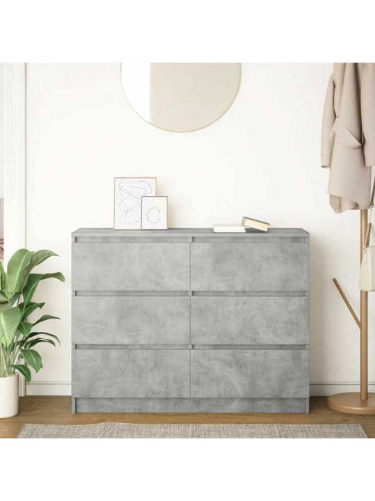 Senkki betoninharmaa 100x35x76 cm tekninen puu