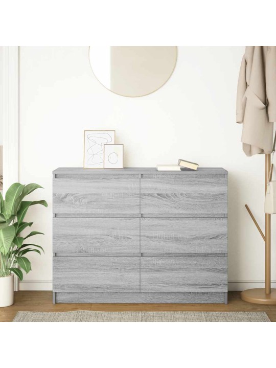 Senkki harmaa sonoma 100x35x76 cm engineered wood