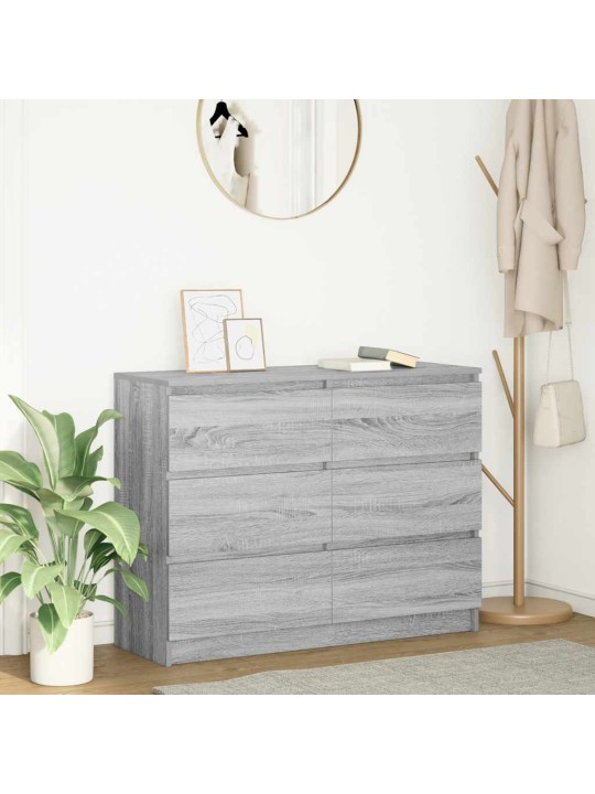 Senkki harmaa sonoma 100x35x76 cm engineered wood