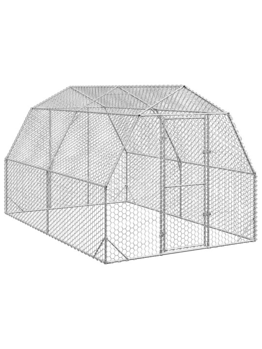 Kanan juoksu 2,5x4x2,25 m galvanoitua terästä