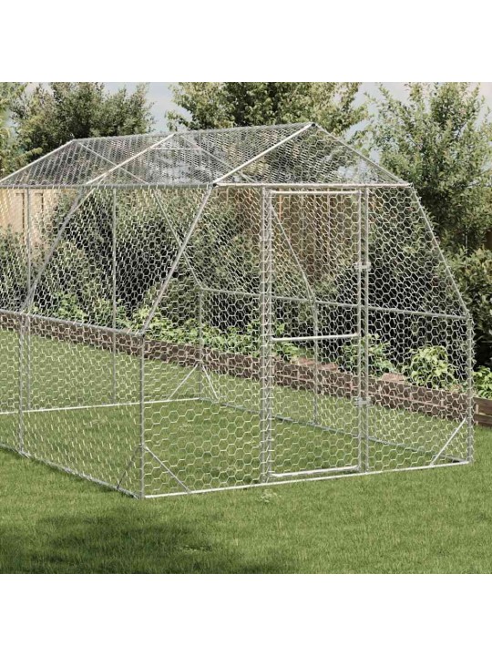 Kanan juoksu 2,5x4x2,25 m galvanoitua terästä