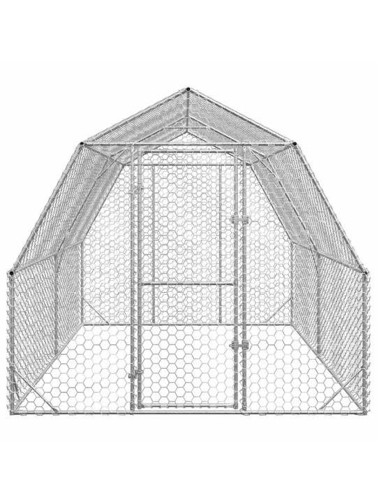 Kanan juoksu 2,5x4x2,25 m galvanoitua terästä