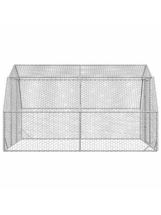 Kanan juoksu 2,5x4x2,25 m galvanoitua terästä