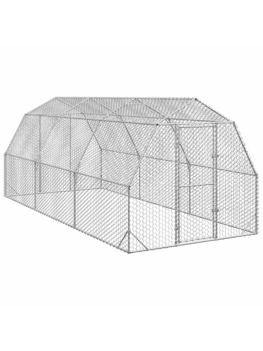 Kanan juoksu 2,5x6x2,25 m galvanoitua terästä