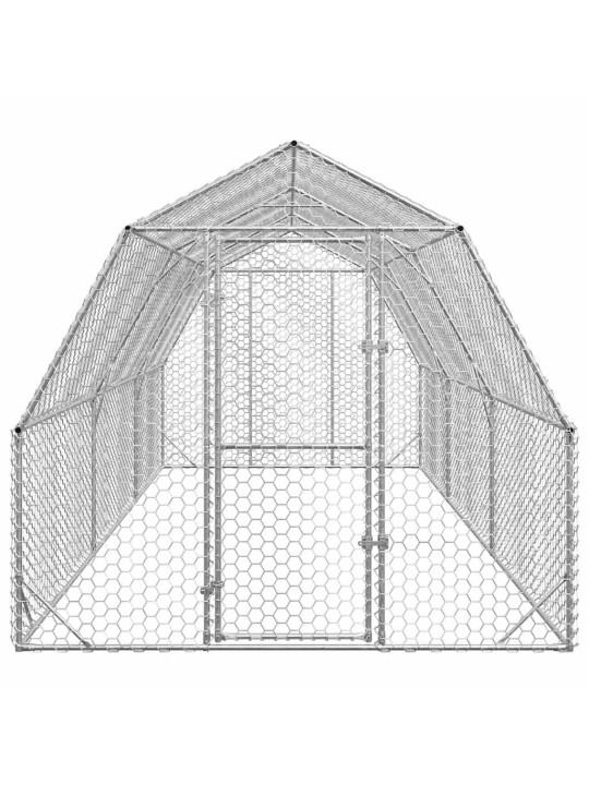 Kanan juoksu 2,5x6x2,25 m galvanoitua terästä