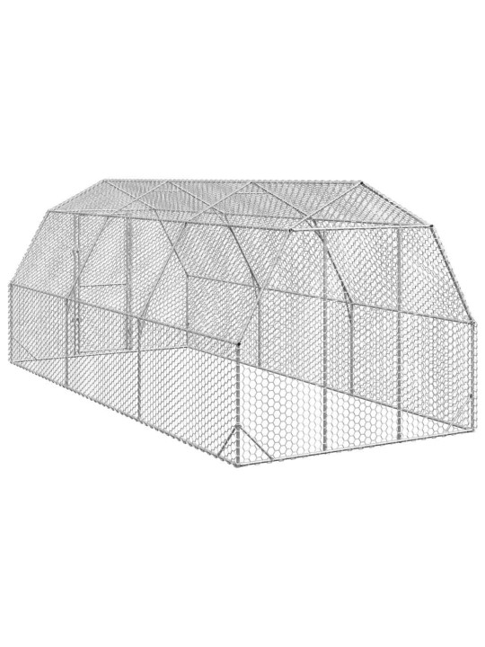 Kanan juoksu 2,5x6x2,25 m galvanoitua terästä