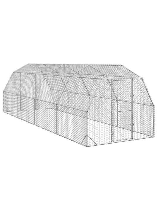 Kanan juoksu 2,5x8x2,25 m galvanoitua terästä