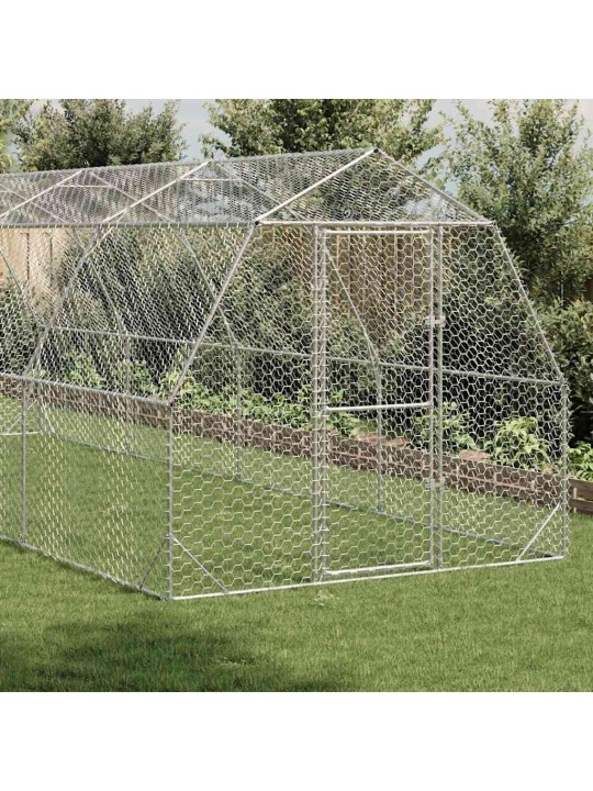 Kanan juoksu 2,5x8x2,25 m galvanoitua terästä