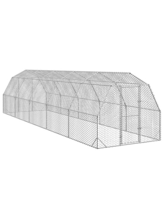 Kanan juoksu 2,5x10x2,25 m galvanoitua terästä