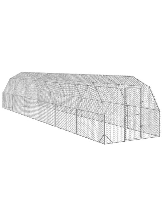 Kanan juoksu 2,5x12x2,25 m galvanoitua terästä