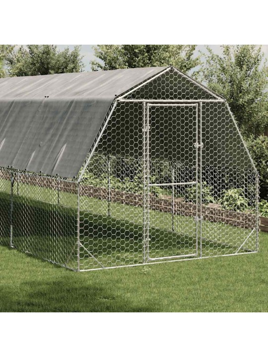 Kanan juoksu katolla 2,5x6x2,25 m galvanoitua terästä