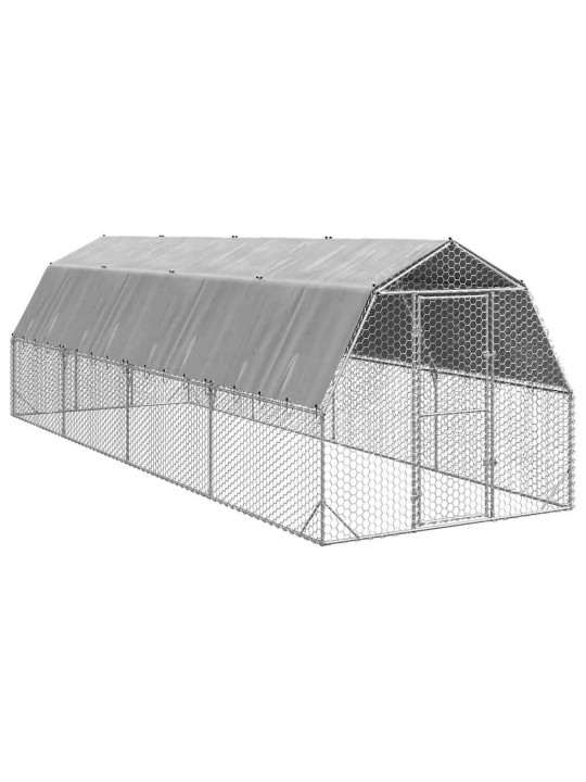 Kanan juoksu katolla 2,5x8x2,25 m galvanoitua terästä