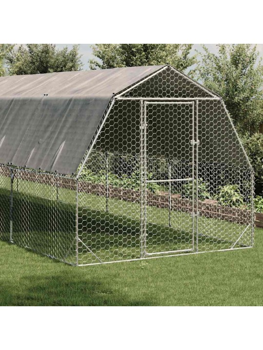 Kanan juoksu katolla 2,5x8x2,25 m galvanoitua terästä