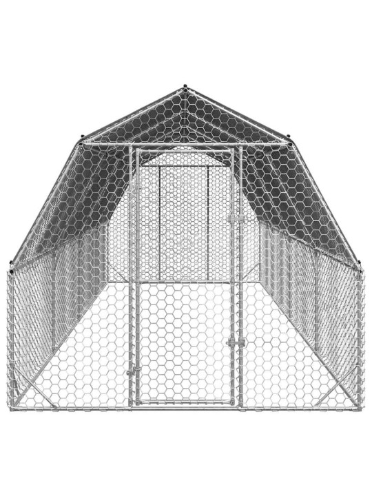 Kanan juoksu katolla 2,5x8x2,25 m galvanoitua terästä