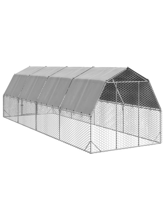 Kanan juoksu katolla 2,5x8x2,25 m galvanoitua terästä