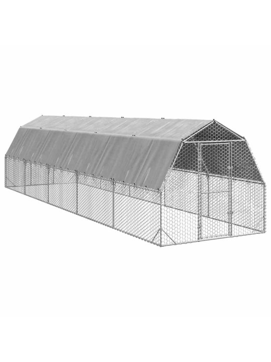 Kanan juoksu katolla 2,5x10x2,25 m galvanoitua terästä
