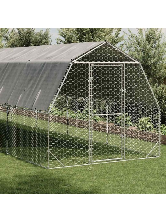 Kanan juoksu katolla 2,5x10x2,25 m galvanoitua terästä