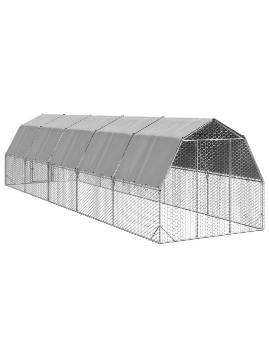 Kanan juoksu katolla 2,5x10x2,25 m galvanoitua terästä