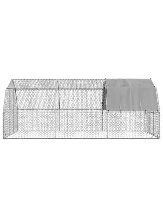Kanan juoksu katolla 2,5x6x2,25 m galvanoitua terästä