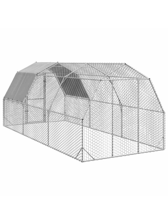 Kanan juoksu katolla 2,5x6x2,25 m galvanoitua terästä