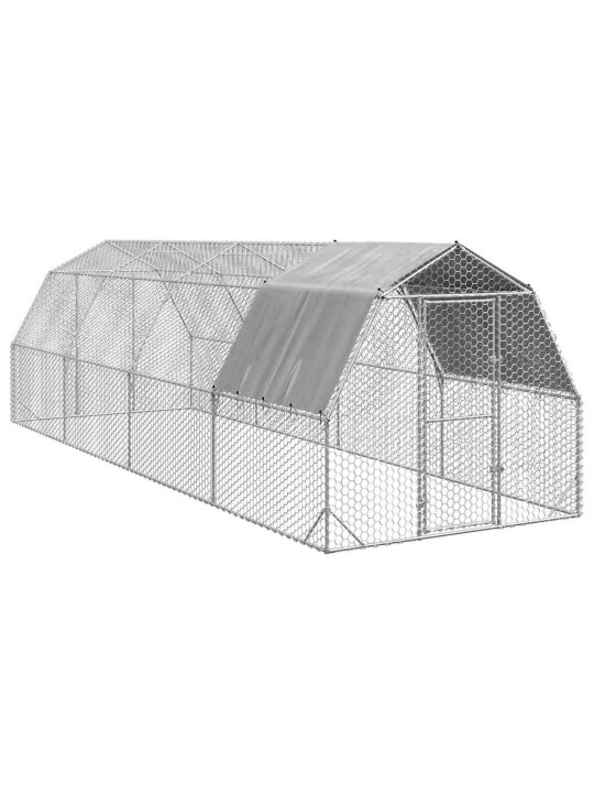 Kanan juoksu katolla 2,5x8x2,25 m galvanoitua terästä