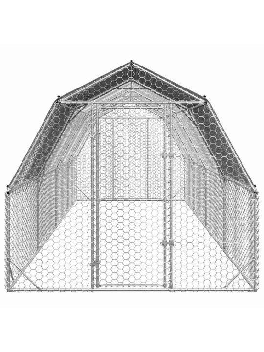 Kanan juoksu katolla 2,5x8x2,25 m galvanoitua terästä