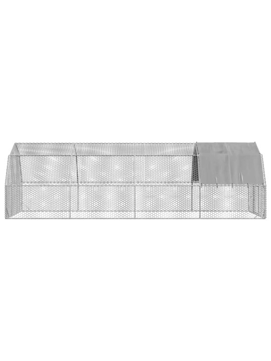 Kanan juoksu katolla 2,5x8x2,25 m galvanoitua terästä