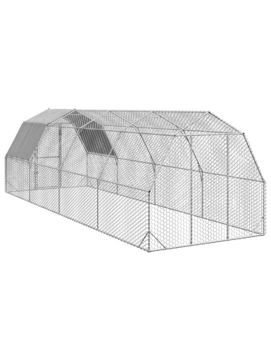Kanan juoksu katolla 2,5x8x2,25 m galvanoitua terästä