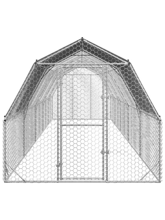 Kanan juoksu katolla 2,5x10x2,25 m galvanoitua terästä