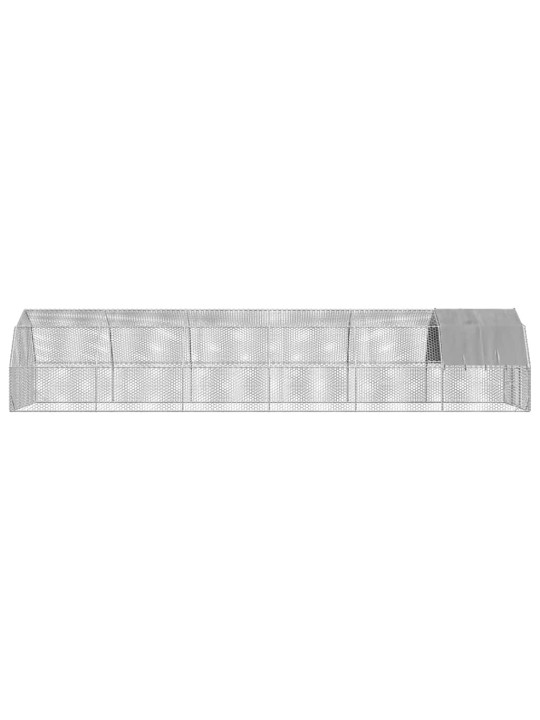 Kanan juoksu katolla 2,5x12x2,25 m galvanoitua terästä