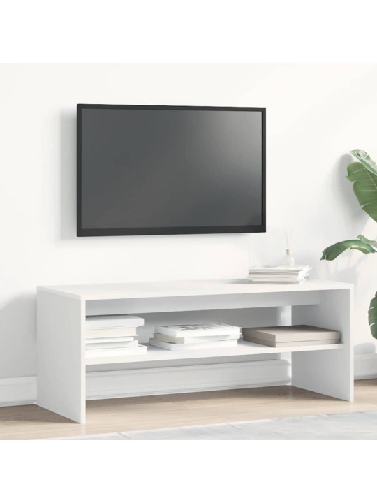Tv-taso valkoinen 100x40x40 cm lastulevy
