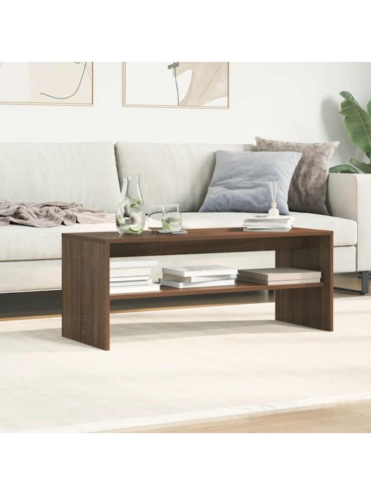 Tv-taso ruskea tammi 100x40x40 cm tekninen puu