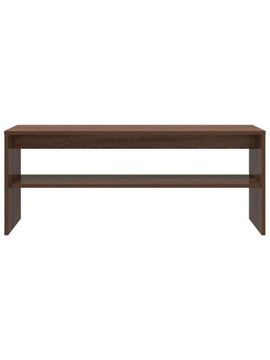 Tv-taso ruskea tammi 100x40x40 cm tekninen puu