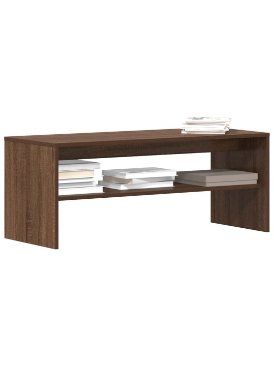 Tv-taso ruskea tammi 100x40x40 cm tekninen puu