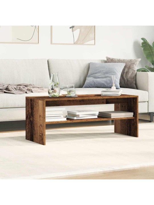 Tv-taso vanhaa puuta 100x40x40 cm lastulevy