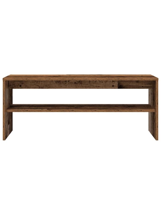 Tv-taso vanhaa puuta 100x40x40 cm lastulevy