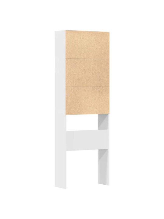 Pyykinpesukonekaappi valkoinen 64x24x190 cm engineered wood