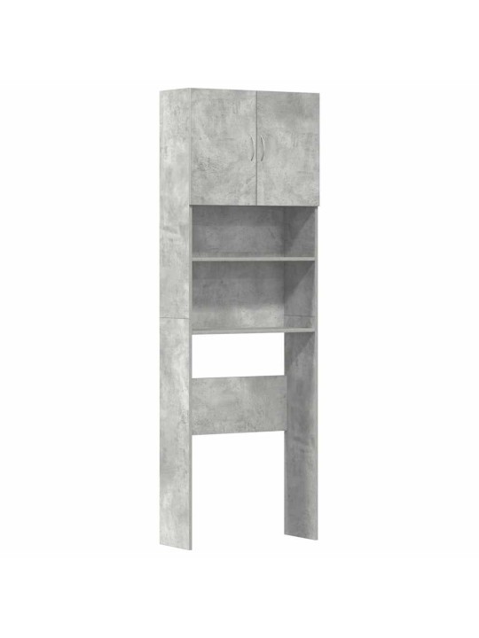 Pesukone Kaappi Betonin Harmaa 64x24x190 cm Suunniteltu puu