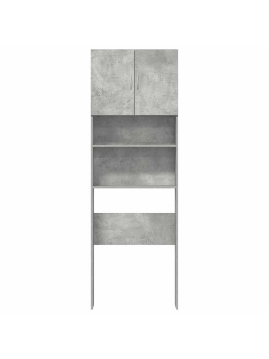 Pesukone Kaappi Betonin Harmaa 64x24x190 cm Suunniteltu puu