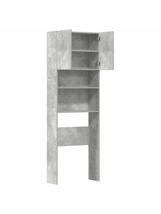 Pesukone Kaappi Betonin Harmaa 64x24x190 cm Suunniteltu puu