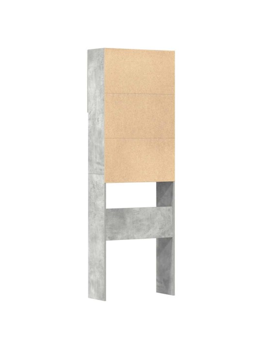 Pesukone Kaappi Betonin Harmaa 64x24x190 cm Suunniteltu puu